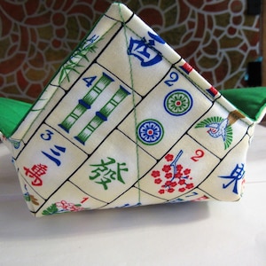 Mahjong Tiles Reversible Microwavable Bowl Cozy