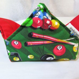 Pool Table Game Time Reversible Microwavable Bowl Cozy