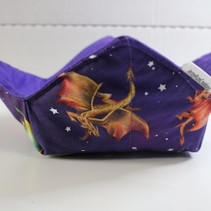 Dragons and Stars Reversible Microwavable Bowl Cozy
