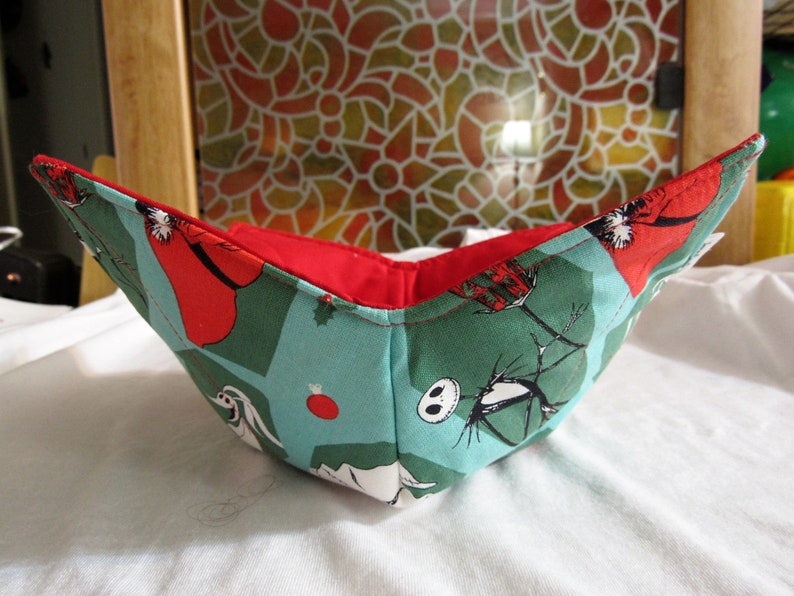 Nightmare Before Christmas Reversible Microwavable Bowl Cozy Etsy