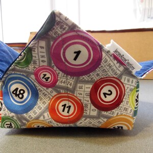 Bingo Cards and Bingo Balls Reversible Microwavable Bowl Cozy