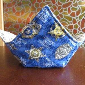 Protect and Serve Reversible Microwavable Bowl Cozy