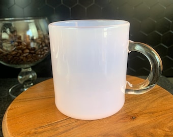 Glass espresso cup handcrafted heat resistant borosilicate glass jade pink expresso cup gift for coffee drinkers