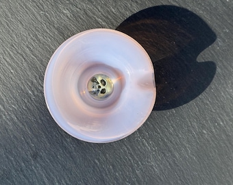 Cenicero de calavera de cristal soplado a mano