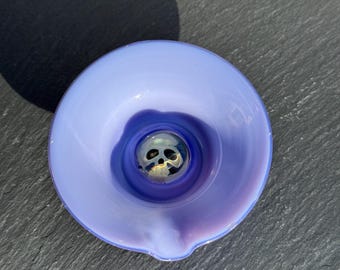 Cenicero de calavera de cristal soplado a mano: Diseño único