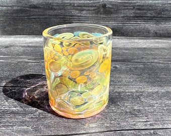 Vaso de whisky artesanal, vaso para cóctel Old Fashioned, regalo para amantes de las bebidas