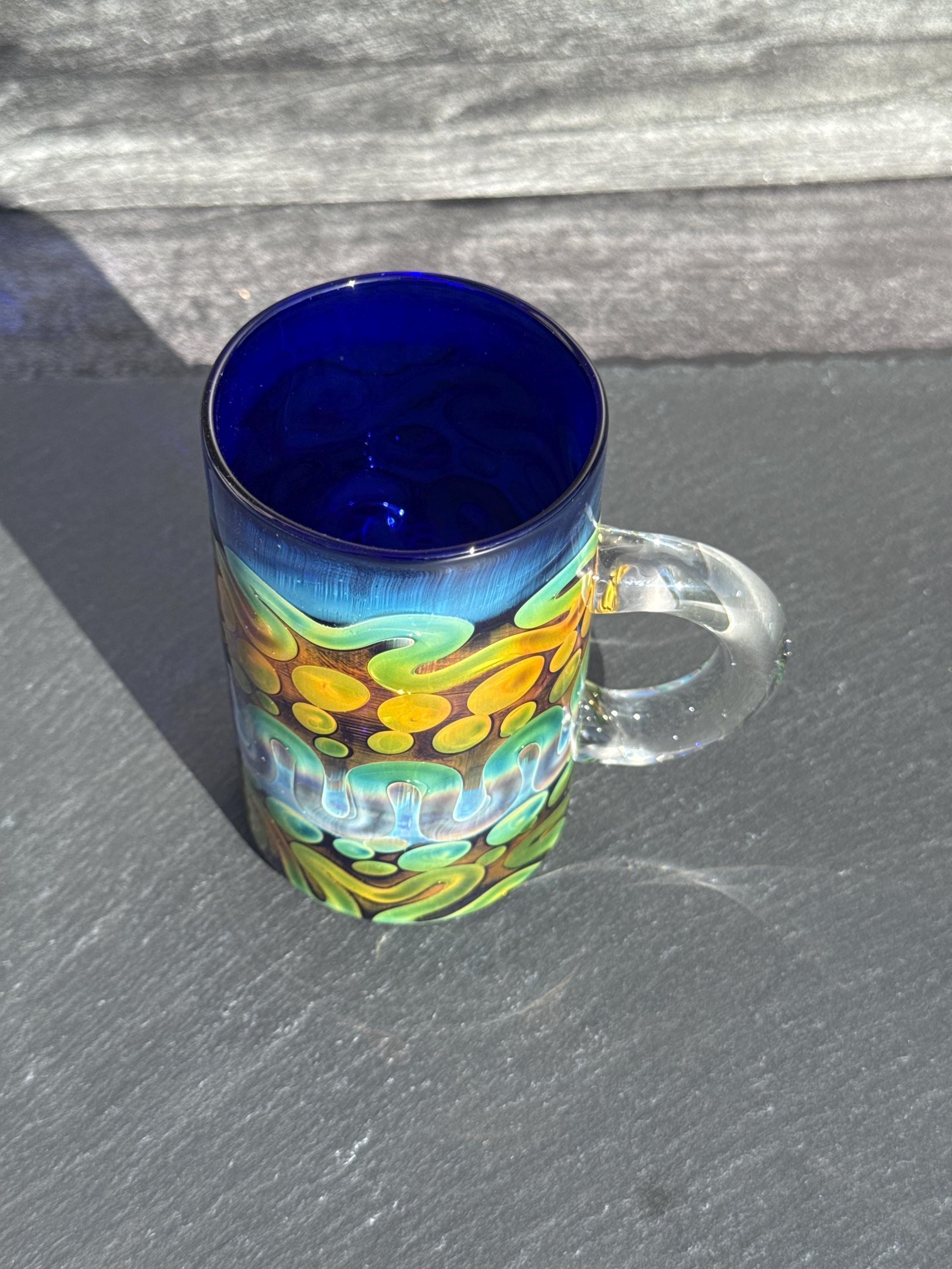 Handblown Iridescent Glass Coffee Mug - Color Enhancing Borosilicate Cup -  Etsy