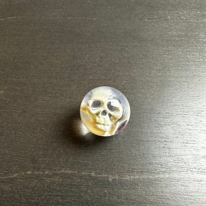 Hologram skull marble fumed skull marble handmade borosilicate glass marble realistic skull image crystal skull gift for skull enthusiast image 3