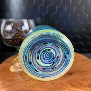 Tasse à expresso en verre fabriquée à la main en verre borosilicaté résistant à la chaleur et changement de couleur, cadeau en verre soufflé à la main pour les amateurs de café