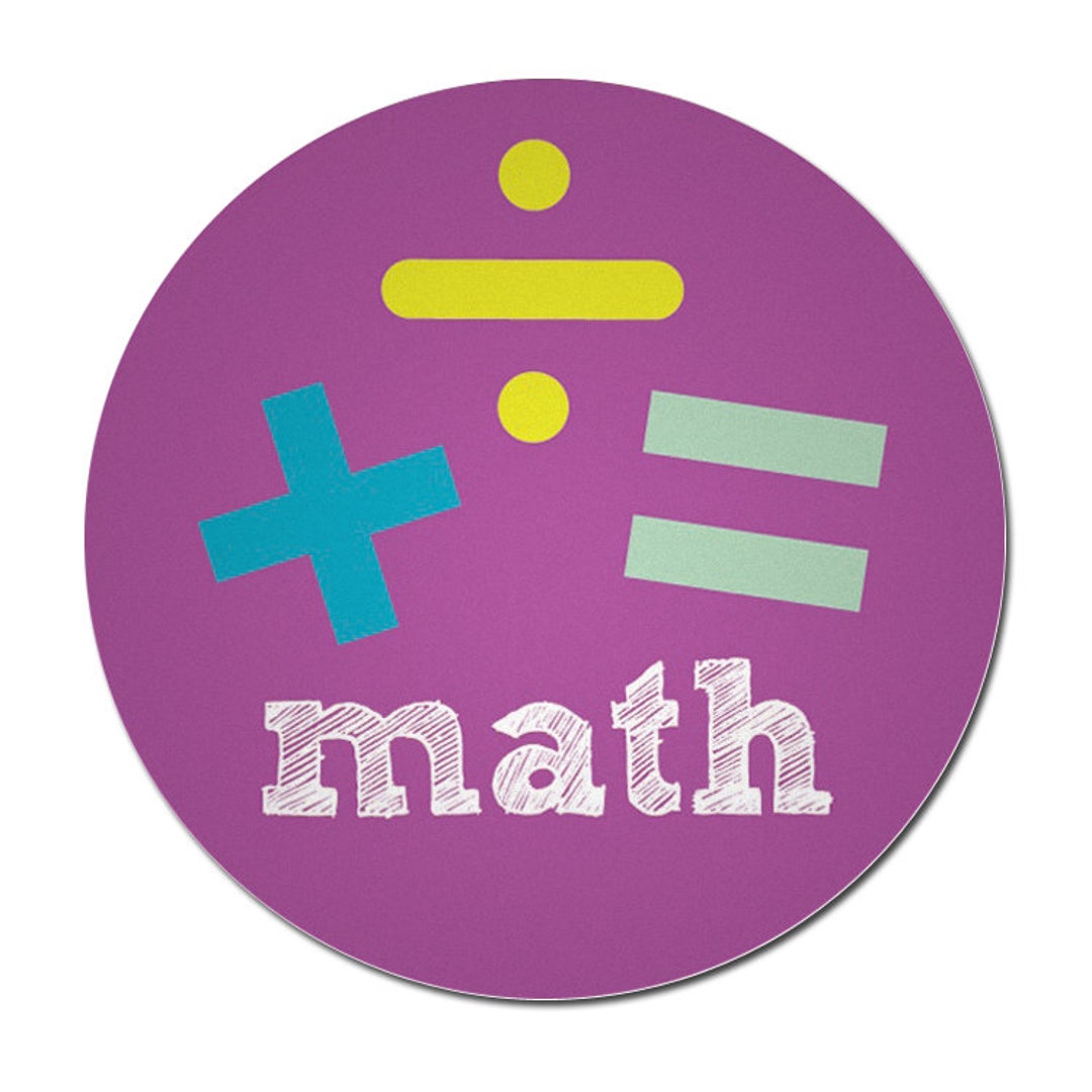 Math Subject Label Magnets Math School Magnet - Etsy