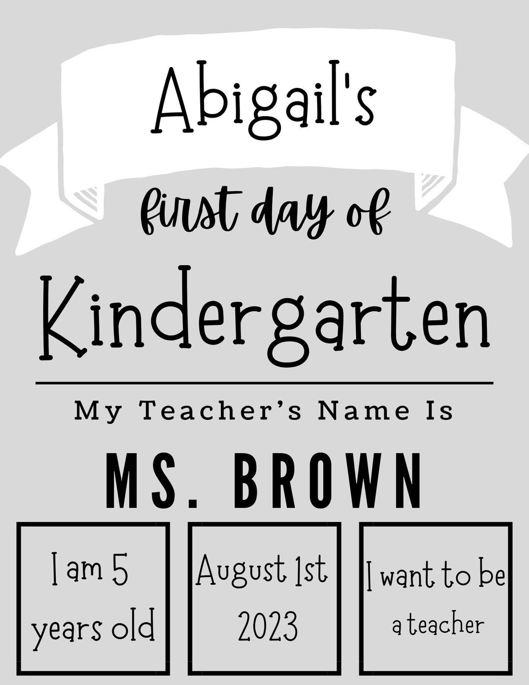Back to School Customizable Printable - Etsy