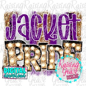 Jacket Pride - Purple and Gold - Sublimation Design - Digital Download - PNG
