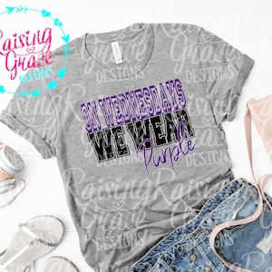 On Wednesdays We Wear Purple - T-Shirt - Adult