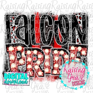 Falke Pride - Rot und Schwarz - Sublimationsdesign - Digital Download - PNG