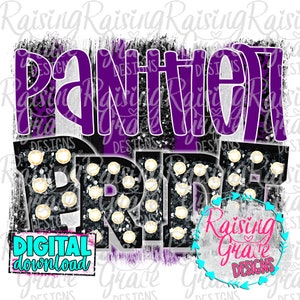 Panther Pride -Purple and Black - Sublimation Design - Digital Download - PNG