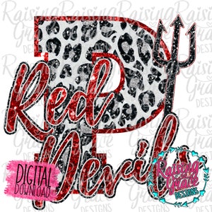 P - Rote Teufel - Sublimationsdesign - Digitale Downloads - PNG