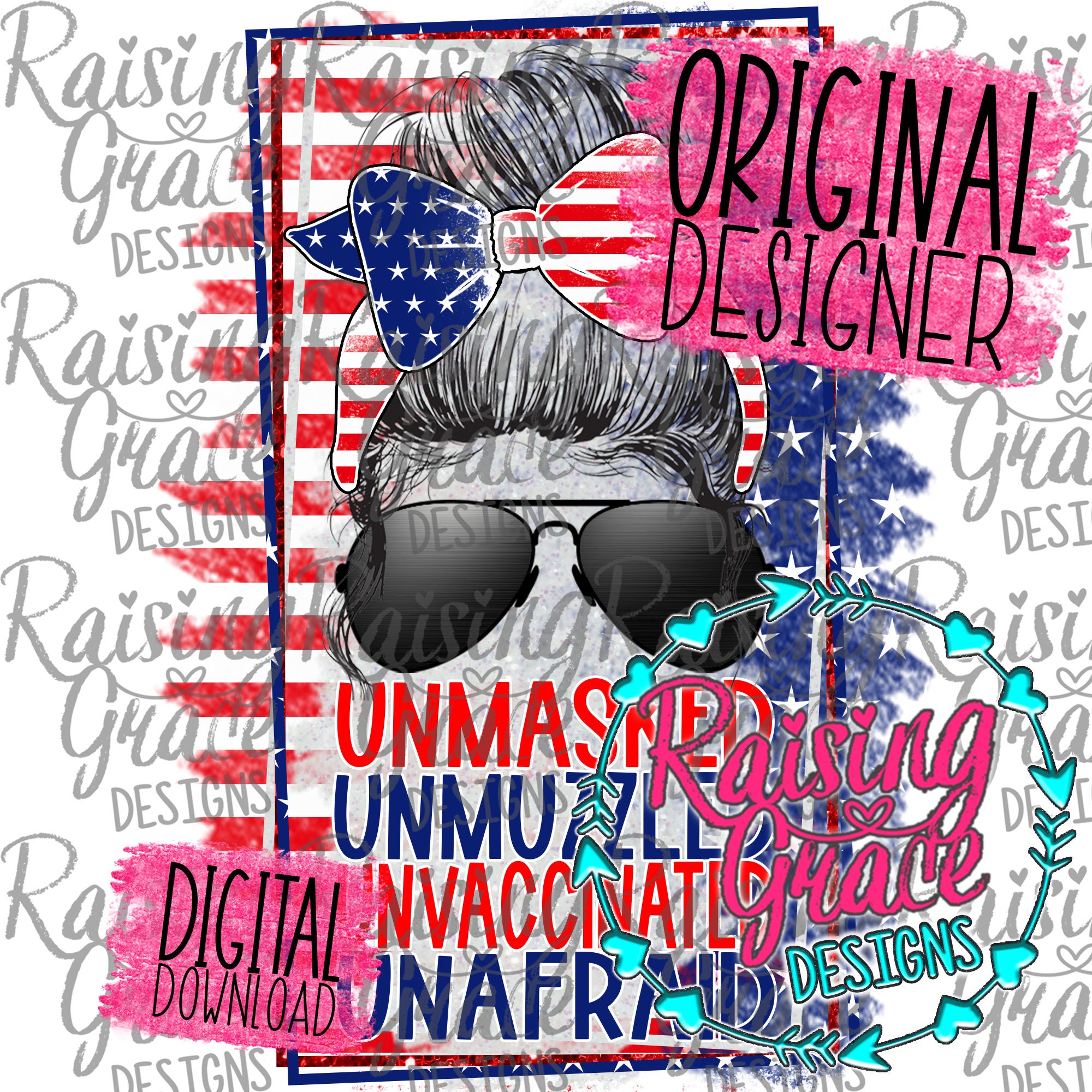 UNMASKED - Sublimation Design - Digital Download - PNG