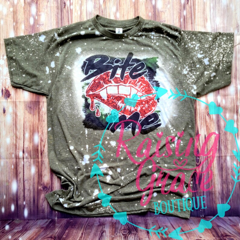 army green bleached shirt