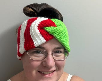 Handmade Christmas Striped Ear Warmer