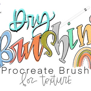 Dry Brushin&#39; Procreate Brush, Digital Art Brush, Procreate Lettering Brush, Textured Procreate Brush