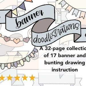 Banners Doodlestrations, Step-by-Step Visual Drawing Instruction, How to Draw Banners, Learn to Doodle