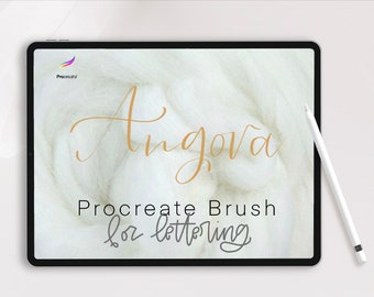 Angora Procreate Brush, Digital Art Brush, Procreate Lettering Brush, Textured Procreate Brush