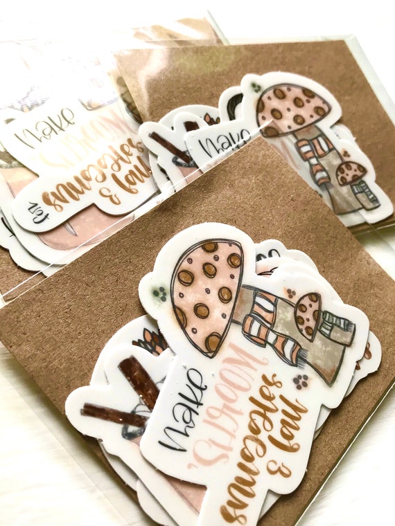 cozy fall farmhouse 2 inch circle stickers SET OF 20