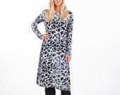 Long Tunic - Black White Stain Glass