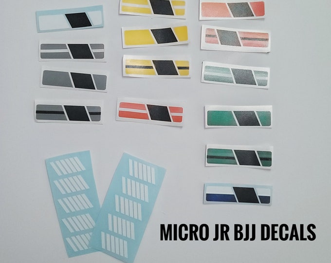 MICRO JR. BJJ Ranked Car Decal Kit stickers Jiu jitsu