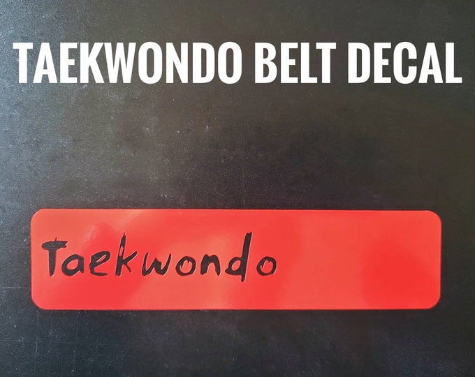 Taekwondo Ranked Belt Car Decal Sticker