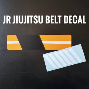 Jr. Jiu jitsu Belt Ranked Car Decal Sticker with stripes BJJ