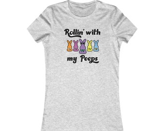 Women's Rollin' With my Peeps Easter BJJ Tshirt