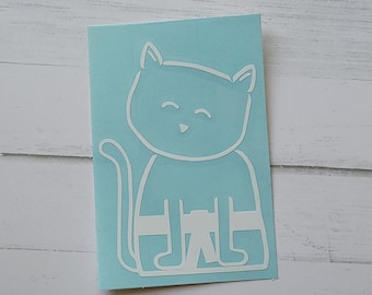 Cat with Martial Arts belt decal sticker