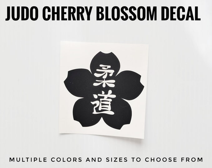 Judo Cherry Blossom Decal Sticker