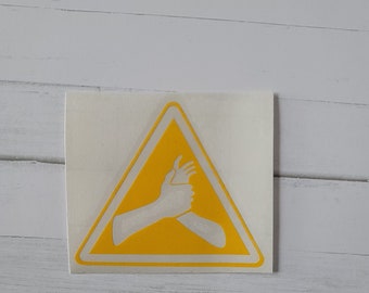 Wristlock Warning decal sticker
