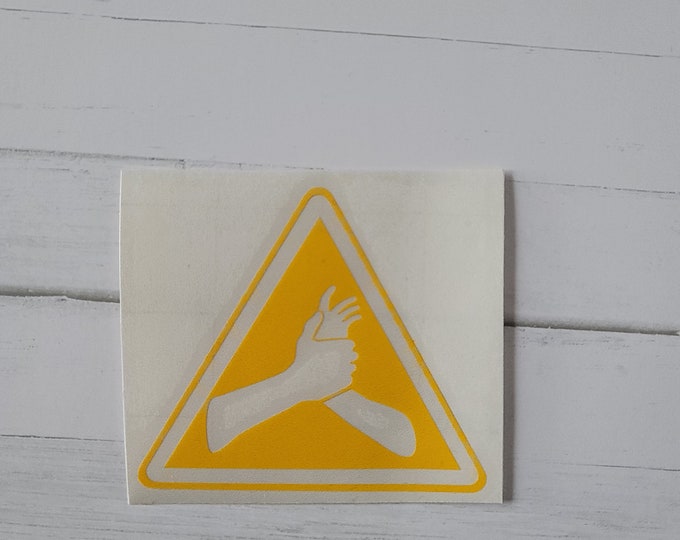 Wristlock Warning decal sticker