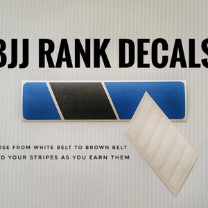 BJJ Ranked Belt Car Decal with stripes. Jiu jitsu sticker image 1