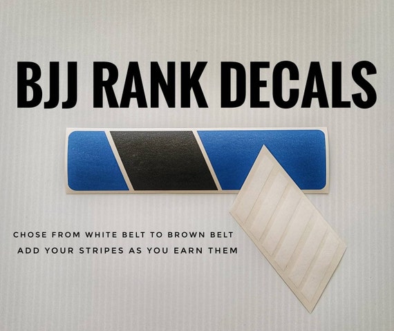 BJJ Ranked Belt Car Decal With Stripes. Jiu Jitsu Sticker Etsy