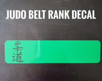 Judo Ranked Belt Car Decal Sticker