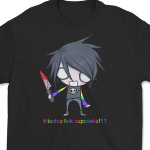 -shirt emo XD aléatoire 0_o | scenecore scène enfant emo garçon y2k début des années 2000 arc en ciel centre commercial goth centre commercial punk alt rétro vieux web webcore