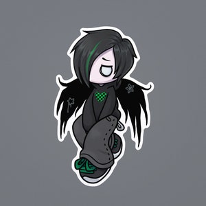 Emo Dark Angel Sticker | y2k mall goth scenecore fairycore grunge angelcore