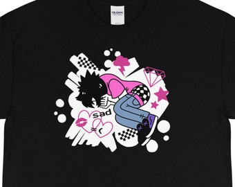 Camiseta Emo Kid / rosa negra principios de los 2000 emo y2k retro centro comercial gótico mallgoth grunge pop punk scenecore escena niño webcore moda alternativa