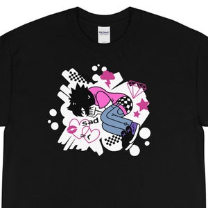 Emo Kid T-Shirt | pink black early 2000s emo y2k retro mall goth mallgoth grunge pop punk scenecore scene kid webcore alt fashion