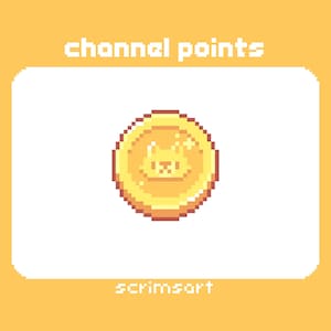 Dog Coin Channel Points Icon | pixel art emote cute gold coin kawaii wolf furry fox husky canine doggy puppy vtuber gamer animal rpg pirate