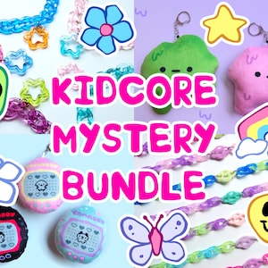 Kidcore Mystery Bundle | jewelry, accessories, toys, crafts | necklace bracelet earring socks 90s y2k retro kiddie rainbow indie soft pastel