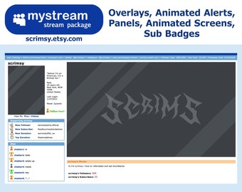 Mystream Twitch Stream Package | animated overlay | customizable | cyber y2k old web aesthetic webcore mcbling retro emo scenecore