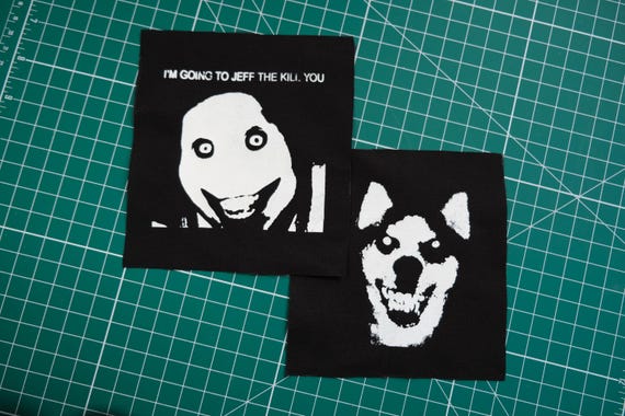 Internet Horror Patches Scary Creepy Canvas Screenprinting