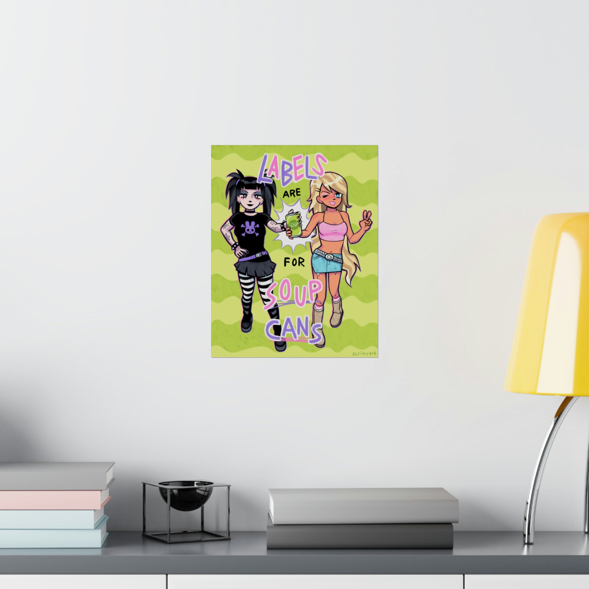 Labels Kidcore Labels Are for Soup Cans Wall Art Poster Print | Y2k Goth Emo Punk ...