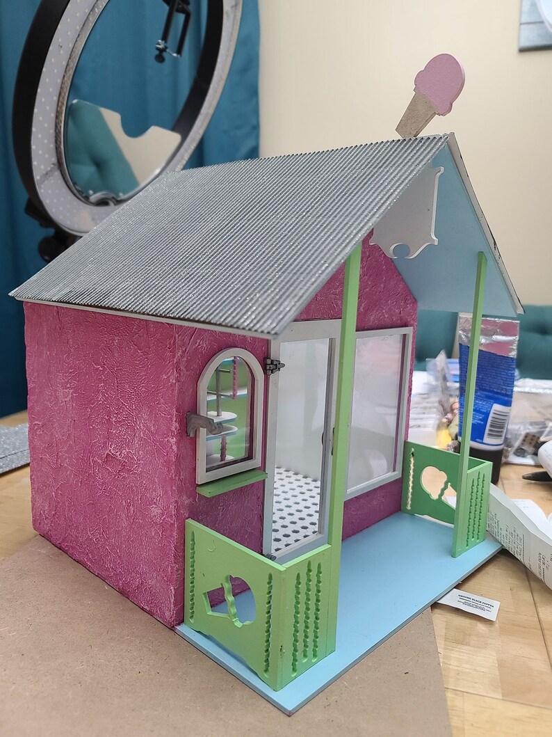 Ice Cream Shop Kit09042021 1:12 Scale UNFINISHED KIT Etsy Ice Cream Shop Kit09042021 1:12 Scale UNFINISHED KIT Etsy