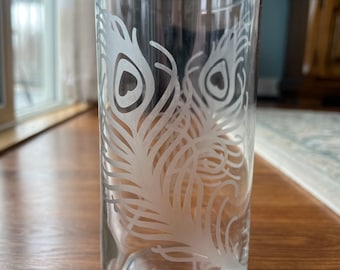 Peacock Feather Vase